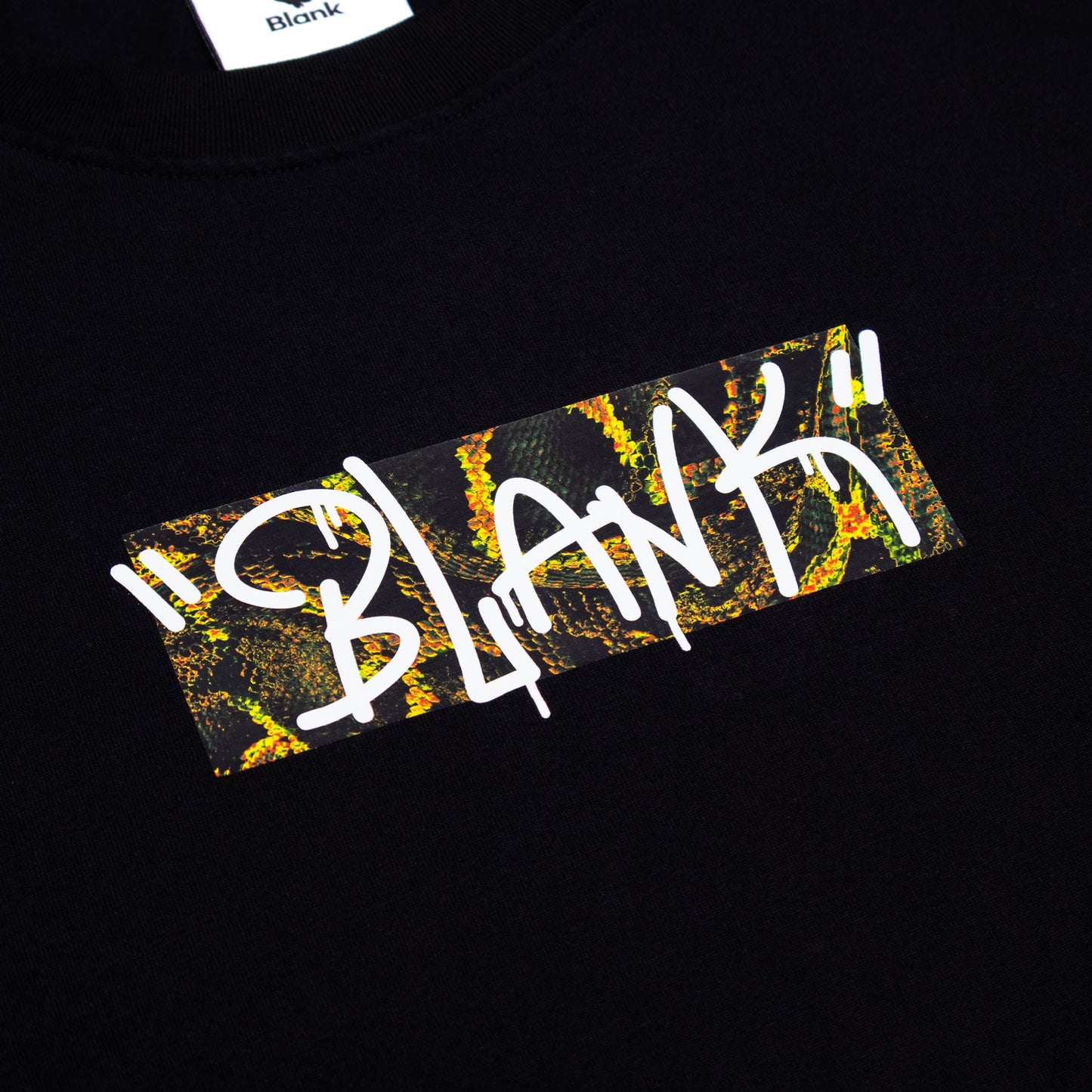 Graffiti Blank logo on snake print design