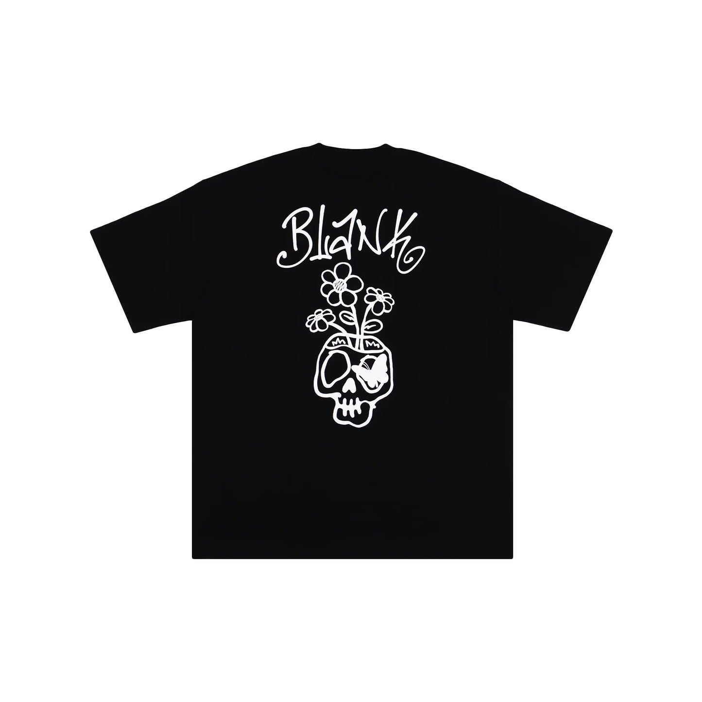 Blank Project Flower Skull Graphic Short Sleeve T-Shirt