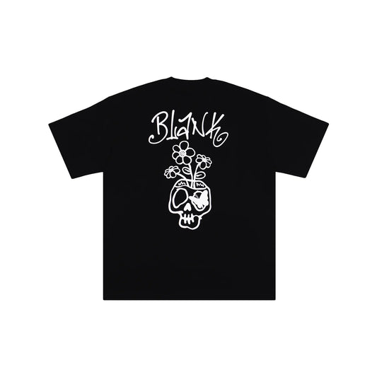 Blank Project Flower Skull Graphic Short Sleeve T-Shirt