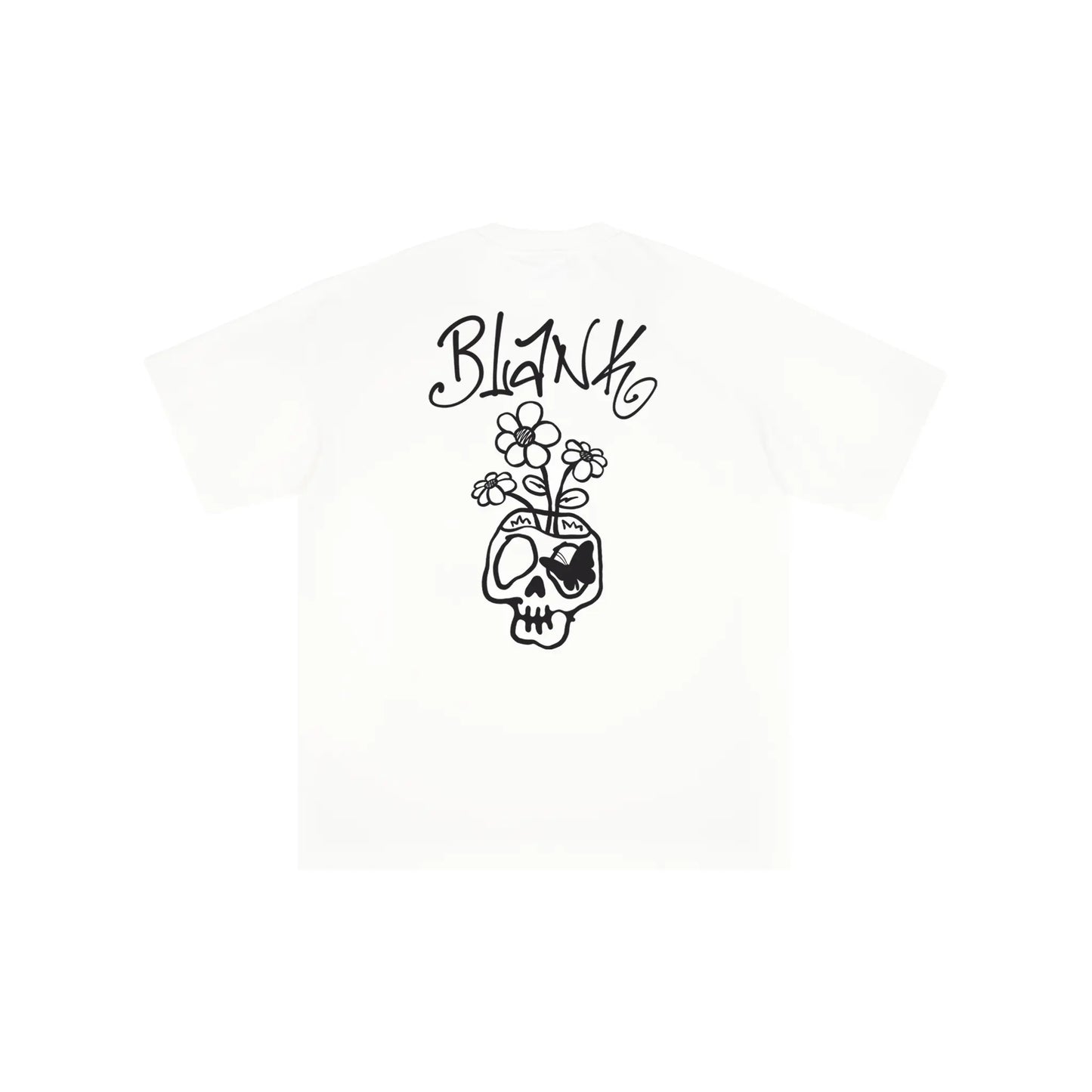 Blank Project Flower Skull Graphic Short Sleeve T-Shirt