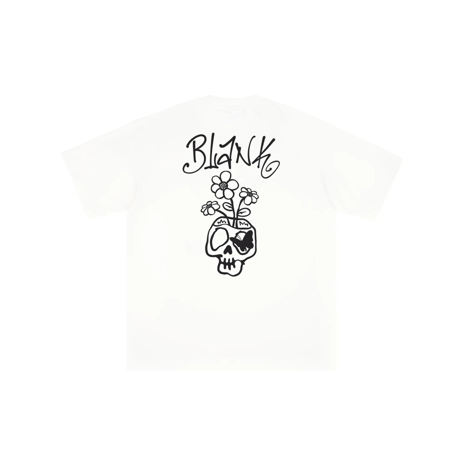 Blank Project Flower Skull Graphic Short Sleeve T-Shirt