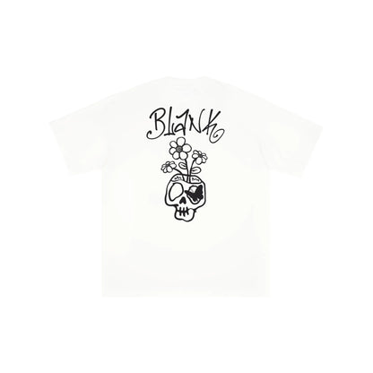 Blank Project Flower Skull Graphic Short Sleeve T-Shirt