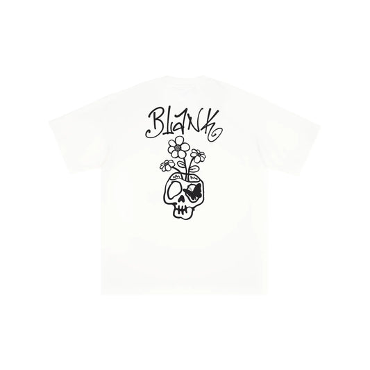 Blank Project Flower Skull Graphic Short Sleeve T-Shirt