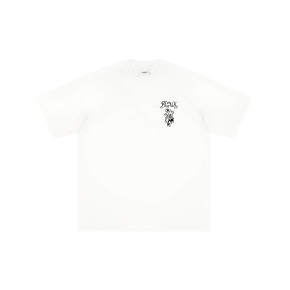 Blank Project Flower Skull Graphic Short Sleeve T-Shirt